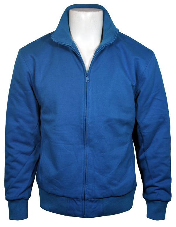 Men's Cotton Fleece Zipper Jacket w/sherpa Liner