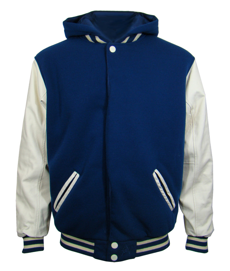 Men's Hooded Fleece Varsity Style Jacket