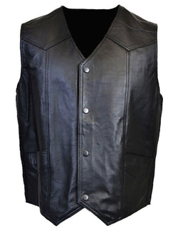 Men's Snap-Front Leather Vest