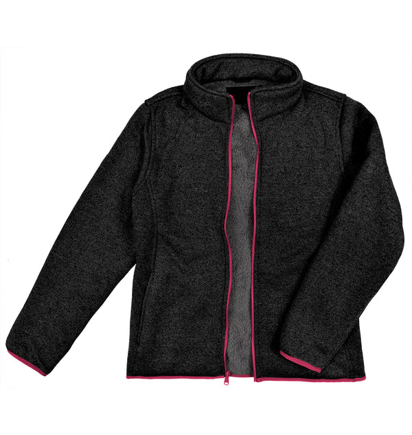 Ladies' Bonded Knitting Zip Jacket