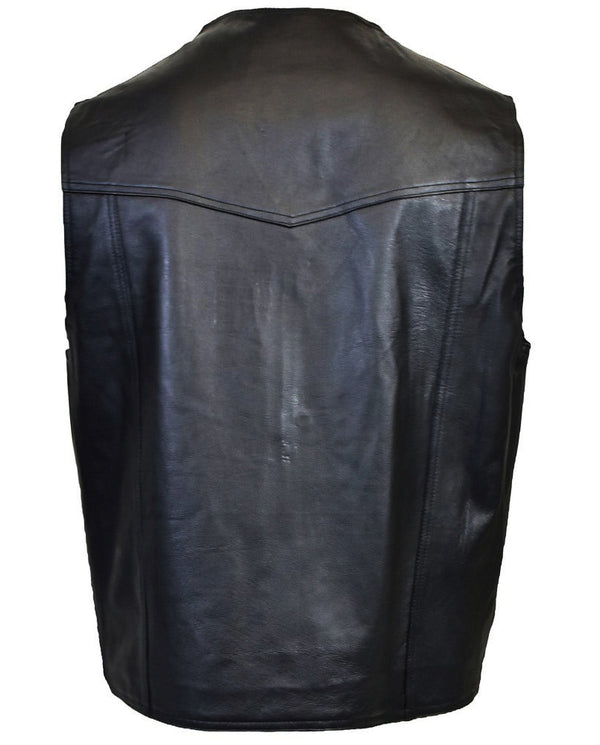 Men's Snap-Front Leather Vest