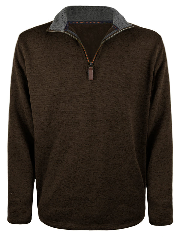 Men's 1/4 Zip Knit Fleece Pullover