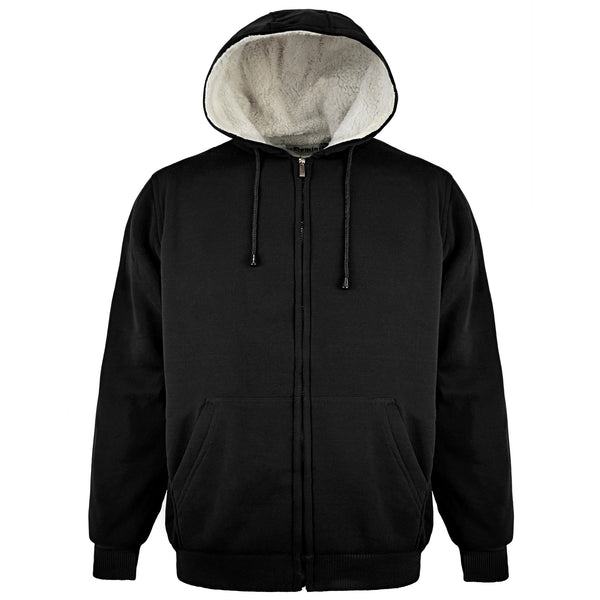 Men's Sherpa Lined Fleece Hoodie