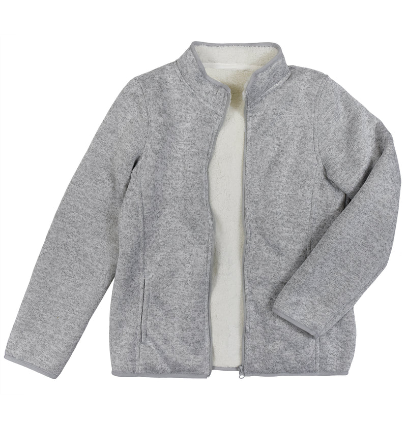 Ladies' Bonded Knitting Zip Jacket