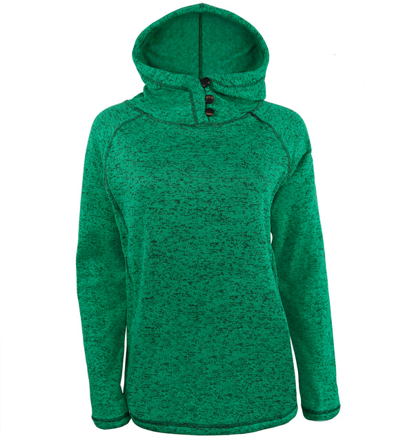 Ladies' Button Henley Hoodie