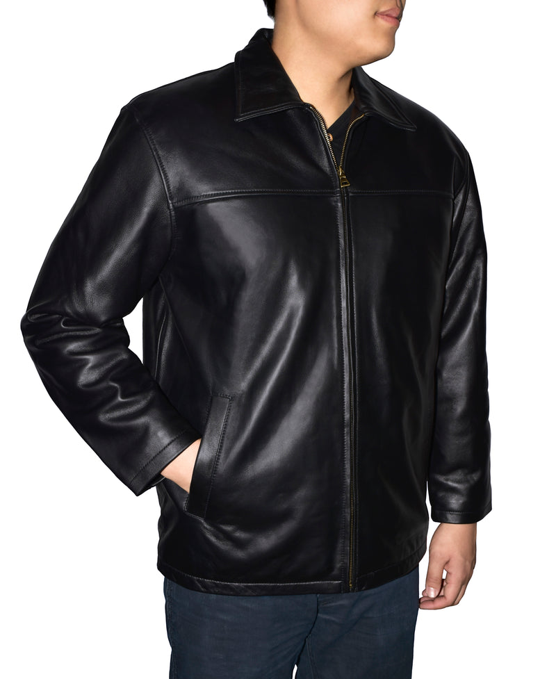 Men's Lamb Leather Zip Jacket