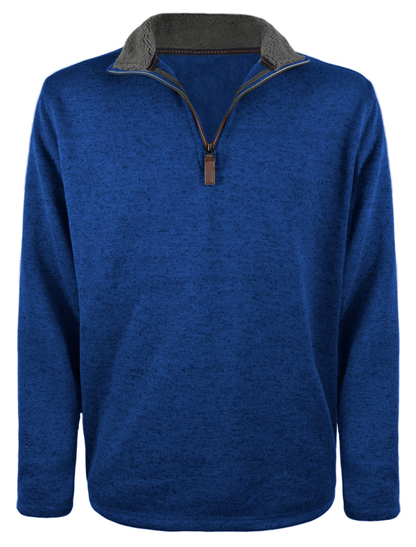 Men's 1/4 Zip Knit Fleece Pullover