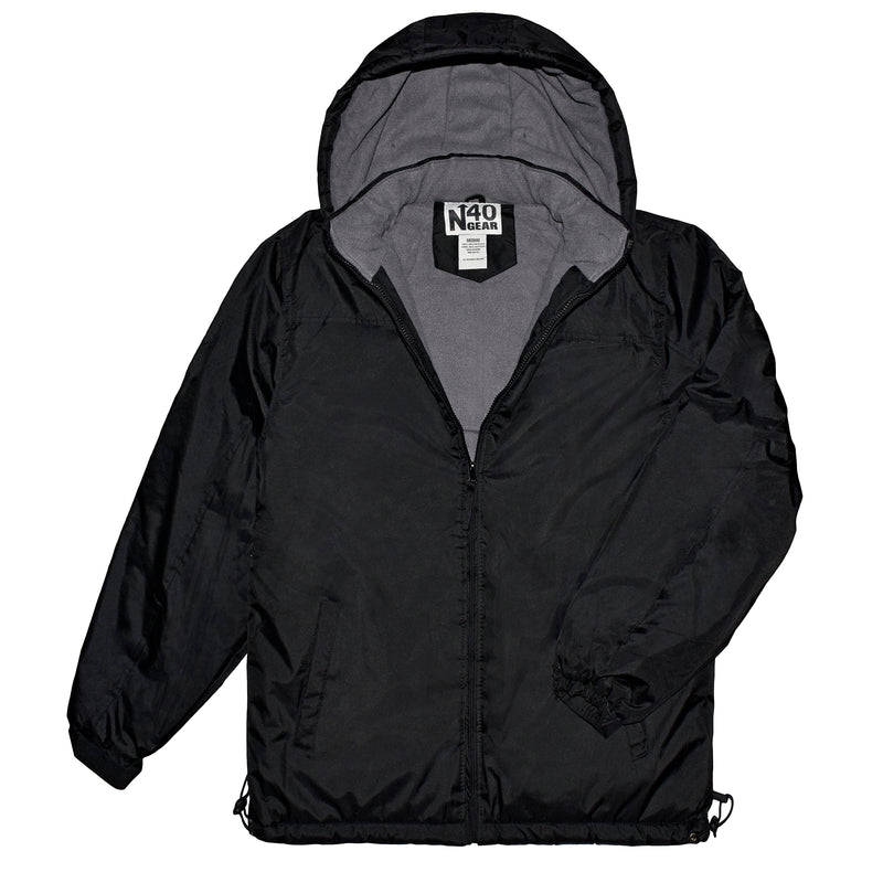 Dickies 33237 Men's Fleece-Lined Hooded Nylon Jacket - Walmart.com