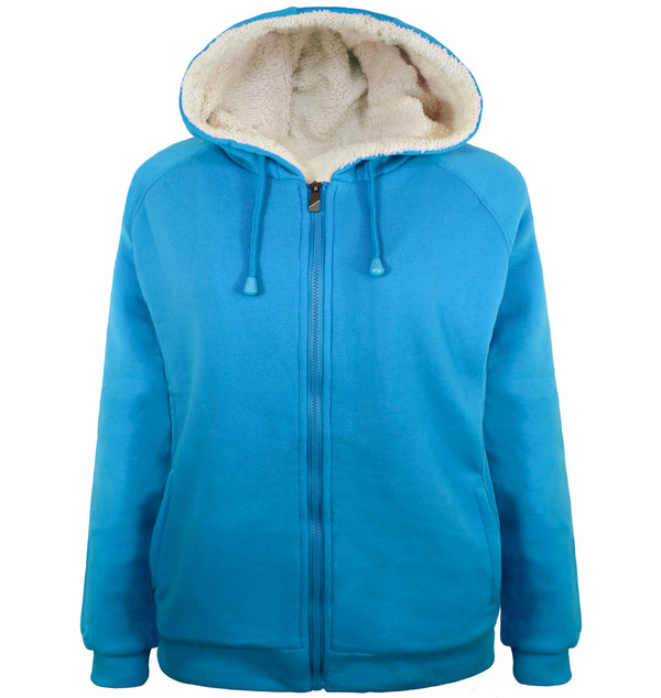 Ladies Fleece Hoodie w/ Sherpa Lining