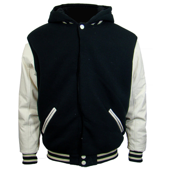 Men's Hooded Fleece Varsity Style Jacket