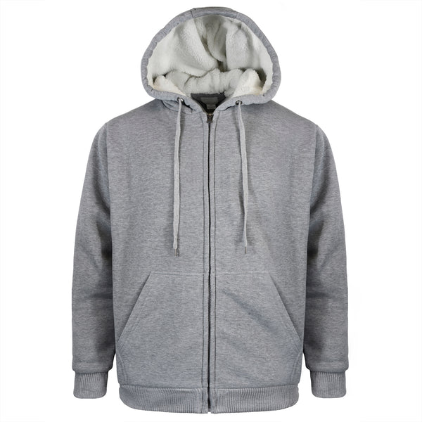 Men's Sherpa Lined Fleece Hoodie