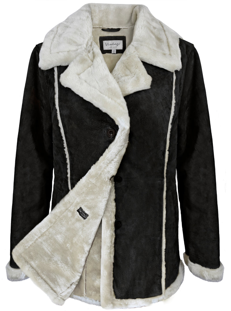 Ladies' Suede Shearling Coat