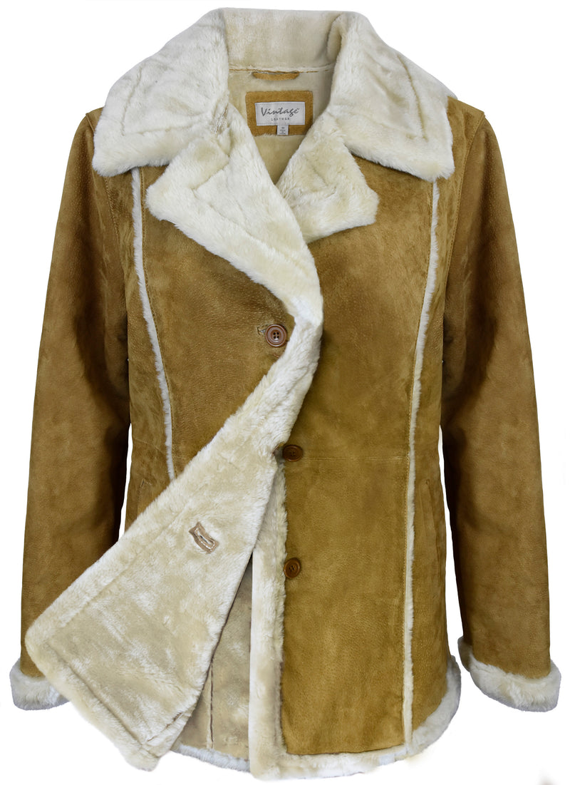 Ladies' Suede Shearling Coat